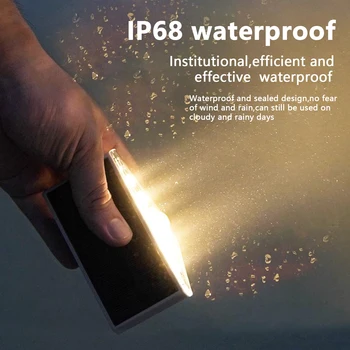 Lumina calda IP68 rezistent la apa Solar Pas și Lumină Ambientală cu 8+ Ore de Viață a Bateriei – Perfect pentru activități în aer Design de Gradina Iluminat