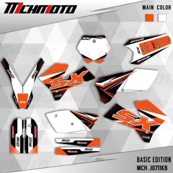 MCHMFG Pentru KTM EXC SXF 05-06SXF Grafică Decalcomanii Autocolant Kit Motocicleta de Fundal 006