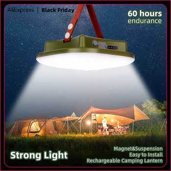 MOSLIGHTING Noi Modernizate 15600maH Reîncărcabilă LED Camping Lumină Puternică cu Magnet Lanterna Portabil de Întreținere Iluminat Cort