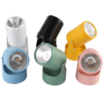 Macaroon Rotativ Montat pe o Suprafață Downlight LED-uri 7W putere de 10W, 12W 15W COB Lampă de Tavan cameră pentru Copii, magazin de îmbrăcăminte de Fundal de Perete
