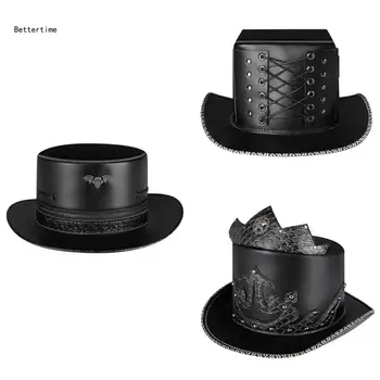 Magician Negru Culoare Vacanță De Halloween Domnilor Pălărie De Moda Unisex Personalitate Partid Show Adult Pălărie