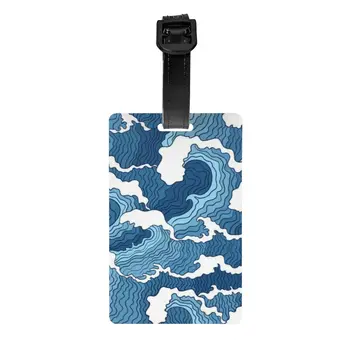 Marele Val de la Kanagawa Model de Bagaje Tag-uri Personalizate Mare Ocean Valuri de Apă de Bagaje Tag-uri de Confidențialitate Acoperă Eticheta ID