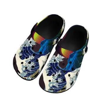 Marele Val pe Kanagawa Printmake Acasă Saboți de Apă Personalizat Pantofi Barbati Femei Adolescent de Pantofi Grădină Bloca Plaja Gaura Papuci