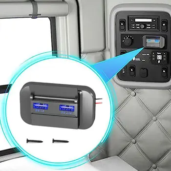 Masina de Autobuz Incarcator Adaptor Priza Ipul C Dual USB port de Încărcare Rapidă 12V/24V USB Power Panel Pentru Marin Motociclete