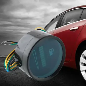 Mașini Și Motociclete Modificate Instrument de Fier Shell LED Direct de Ecartament de Combustibil 12V Verde de Afișare indicatorul rezervei de Carburant