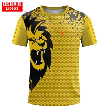 Men ' s T-shirt Short Sleeve Sport Tricou Unisex de Fitness Rulează Rapid de Uscare Haine de Moda Rotund Gât de Sus Personalizate Logo-ul