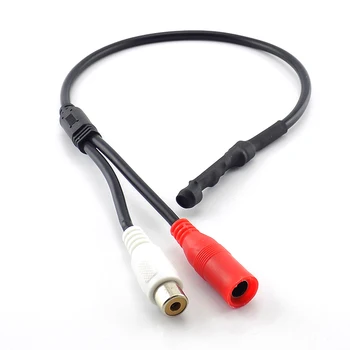 Mini Microfon Preluare DC 12V Sunet Monitor Audio Pickup Audio RCA Cablu de Alimentare pentru Cctv aparat de Fotografiat Sistem DVR de Supraveghere Video J17