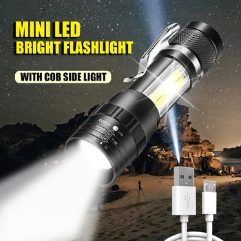 Mini Portabil Q5 LED Zoom Lanterna 3 Moduri de Iluminare Construit În Baterie de Încărcare USB Impermeabil în aer liber Camping Lanterna de Urgenta