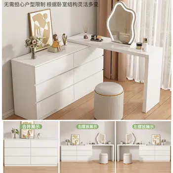 Minimalist Dulap Masa de toaleta Piept de Sertare Cabinetul Cosmetice Crema de Stil Dormitor Birou, Masă de Machiaj