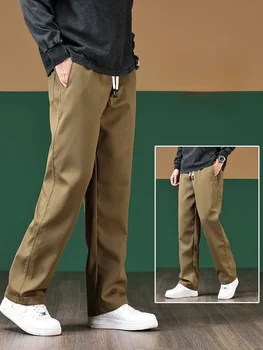 Moda De Îmbrăcăminte De Brand Nou Tesatura Moale Pantaloni Barbati Gros Vrac Direct Talie Elastic Coreea Casual De Dimensiuni Mari Pantaloni Sex Masculin H11
