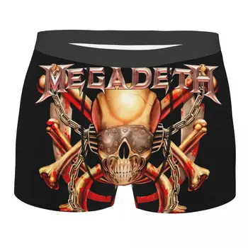 Moda Heavy Metal Rock Megadeths Craniu Boxeri Pantaloni Scurți, Chiloți De Sex Masculin Chiloți Întinde Boxeri Lenjerie