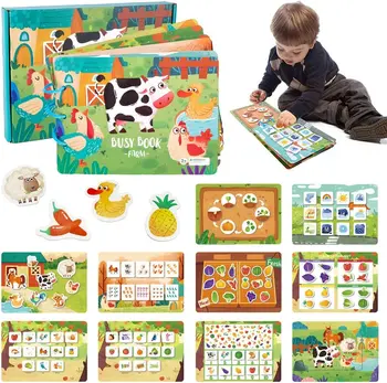 Montessori A Ocupat De Carte Pentru Copii 2 3 4 Ani Copii De Învățare Senzorială Autocolante Carti Copii Mici De Activitate Destul Carte Montessori Jucarii Pentru Copii