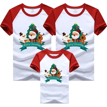 Mos craciun de Anul Nou T-shirt pentru Întreaga Familie de Crăciun, Mama Fiica, Tatăl, Fiul Copii Potrivite Haine Tees
