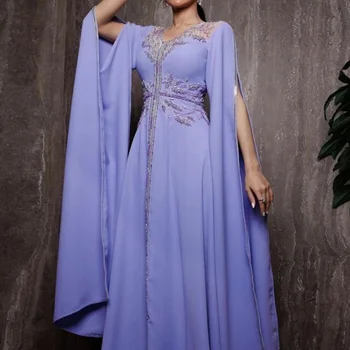 Muloong V-neck Glezna-Lungime Femeile Elegante Si Destul de Lux Rochie de Bal