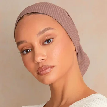 Musulmane Hijab Capace Solide Underscarf Femei Voal de Bumbac Elastic se Intinde Hijab Musulman Eșarfă Cap Turbane Femei Hijab Pălărie Islamic