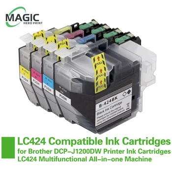 NOI 4Color LC424 Standard Compatibil pentru Brother DCP-J1200DW Imprimante Cartușe de Cerneală LC424 Multifuncțional All-in-one Mașină