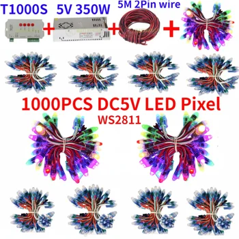 NOI DC5V 500-1000pcs RGB WS2811 IC 12mm Plin de Culoare Pixel Modul LED Lumina IP68 Impermeabil LED Pixel Lumina sau Kituri pentru Billboard