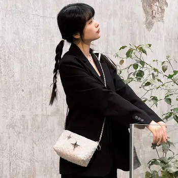NOUA Moda Y2K Accesorii Geanta Pentru Femei INS Stil coreean Stele Sequin Crossbody Sac Lanț Telefon Mobil Punga Pentru Cadouri de Crăciun