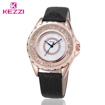 NR.2 Kezzi Femei Brand Diamond Ceas din Piele de Moda Casual, Ceas Cuarț Pentru Femei Ceasuri relogio feminino