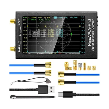 NanoVNA-F V2 Analizor Vectorial de Retea 50KHz-3GHz Analizor de Antena HF VHF UHF VNA cu 5000MAh-Măsurare Parametrii S