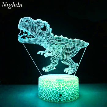 Nighdn Dinozaur 3d Lumina de Noapte Usb Plug-in Touch Lampă de Masă Decorare Veioza de pe Noptiera de Ziua de nastere Cadouri de Craciun pentru Copii Baieti