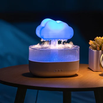 Nor de ploaie Umidificator de Aer 7 Culoare Lumină de Noapte Ploaie Ciuperci Aroma Difuzor USB Difuzor Filtru de Ceață Waterdrop Parfum Mașină
