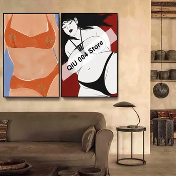Nordic abstracte de arta minimalist pictura pe corp moderne nud Poster Kraft Bar Club de Hârtie de Perete de Arta Pictura Pictura Dormitor Autocolante