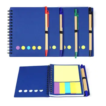 Notebook cu Pix Suport Durabil Spirală Notebook Set cu Bobina Pen Notă de Lipicios pentru Birou Activitatea Școlară Spirală Notebook cu Pix