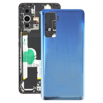 OEM Sticlă Baterie Capac Spate Pentru vivo iQOO 5 5G Telefon de Locuințe Spate Caz de Înlocuire (Albastru)