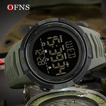OFNS Digital Ceas pentru Barbati 50 M Sport Impermeabil Cuarț Ceasuri Militare de Lumină LED Oprire Ceas de mână Electronic Cadouri Reloj Hombre
