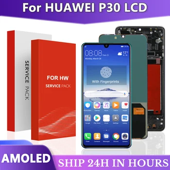 OLED P30 Ecran Panou Cu Amprentă Pentru Huawei P30 LCD ELE-L29 ELE-L09 ELE-L04 Display + Touch Screen Digitizer Asamblare