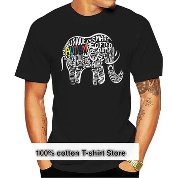 Oamenii Amuzant Tricou Femei Cool tricou Autism Elefant Tricou