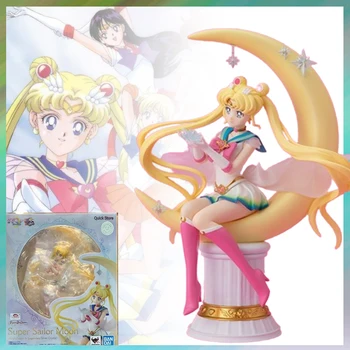 Original Figuarts Zero Chouette Colecție Exclusivă Figura Super Sailor Moon Luna Luminos & Legendarul Cristal De Argint Figura Jucarii