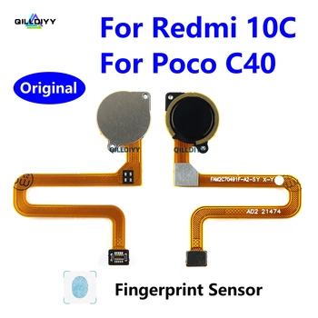 Original Pentru Xiaomi Redmi 10C Butonul Home Senzor de Amprentă digitală Cablu Flex Pentru Poco C40 220333QPG Înlocuire Piese de Schimb