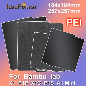 PEI Negru Foaie Pentru Bambu Laborator Construi Placa A1 mini-side Dublu Textură Netedă Primăvară Tablă de Oțel PEI pentru Bambulab A1 Mini P1P X1