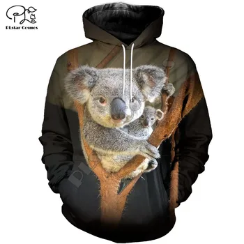 PLstar Cosmos Frumos Koala 3D Imprimate 2021 Noua Moda Hanorace Jachete Zip Hoded Pentru Bărbați/Femei Casual Streetwear K04