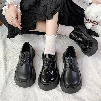 Pantofi Femei Apartamente Stil Britanic Moale Mocasini Cu Blana Rotund Toe Casual Oxfords de sex Feminin Adidași Dress Preppy Nouă Alunecare de pe Cruce Le