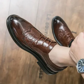 Pantofi din piele Barbati Uzura Formale de Afaceri Vară Respirabil Barbati Casual 2023 Nou la Modă Navetiști cel Mai bun Om de Mire Pantofi de Nunta