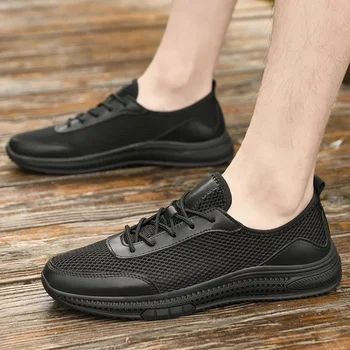 Pantofi pentru Barbati 2023 Brand Lace Up Bărbați Vulcaniza Pantofi Toamna Net Pânză Respirabil Low-toc Casual în aer liber de Mers pe jos Pantofi pentru Bărbați