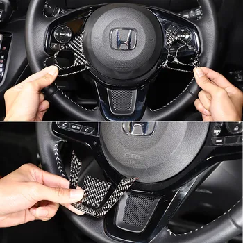 Pentru Honda N-BOX JF3 JF4 2017-2021 Moale Fibra de Carbon Volan Masina Butonul Capacului Ornamental Autocolant de Interior Accesorii Auto