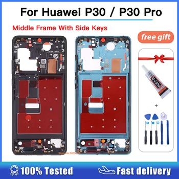 Pentru Huawei P30 P30 Pro De La Mijlocul Carcasa Cu Partea Cheile De Reparații Pentru Huawei P30 / P30Pro Mijloc Carcasa Rama Capac