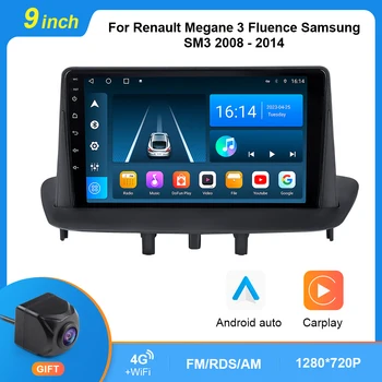 Pentru Renault Megane 3 Fluence 2008 - 2014 Android 10.0 Radio Auto Carplay Player Video DSP 2 din 4G WIFI GPS Multimedia Player
