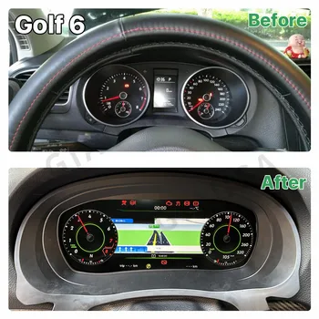 Pentru Volkswagen Golf G6 G7 Passat B8 CC GTI mai Recente Mașină LCD Digital de Bord Panoul de Instrumente Cocoș Vitezometru 2012~2020