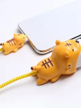 Pentru iPhone USB Cablu de Încărcare Încărcător Kit de Desene animate Drăguț Cablu Protector de Date Cablul de Linie Protector de Protecție Cablu Bobinator Acoperi