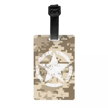 Personalizat Militare Tactice Armatei Steaua Bagaje Tag-ul Cu Numele de Card de Confidențialitate Acoperă ID Etichete pentru Geanta de Voiaj Valiza