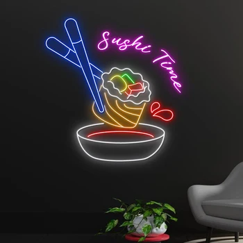 Personalizate, Bar de Sushi Semn de Neon Mâncare Japoneză Semne CONDUS Restaurant Decoratiuni Bucatarie Rulouri de Orez Cameră Decor de Perete Magazin de Lumina de Neon