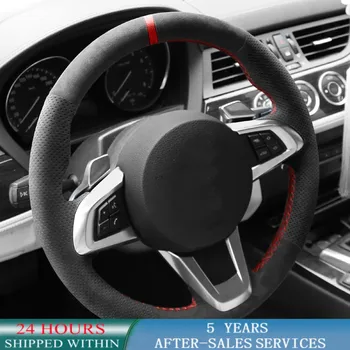 Personalizate de Cusut de Mână Volan Masina se Acoperă cu o Panglica din Piele Pentru BMW Z4 E89 (SE / M-SPORT ) 2009-2014 Accesorii Auto