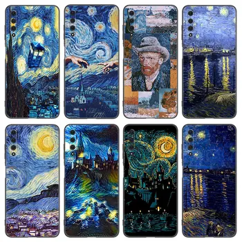 Picturi Van Gogh, Noapte Înstelată Cazul în care Telefonul Pentru Huawei Y6 Y7 Y9 Prim-Y5 2018 2019 2020 Y5P Y6P Y7P Y8P Y6S Y8S Y9S Y7A Y9A Acoperi
