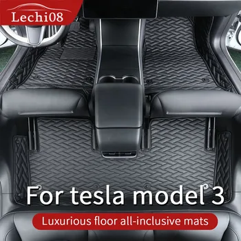 Piele podea mat Pentru tesla model 3 covorase 2016-2021 Tesla model 3 accesorii model 3 tesla trei accesorii model3