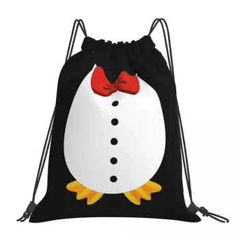 Pinguin Smoching Rucsaci Moda Portabile, Saci De Cordon Cordon Pachet De Buzunar Sac De Pantofi Carte Saci De Călătorie Pentru Studenți